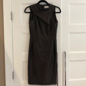 Byron Lars Charcoal Sleeveless Midi Dress